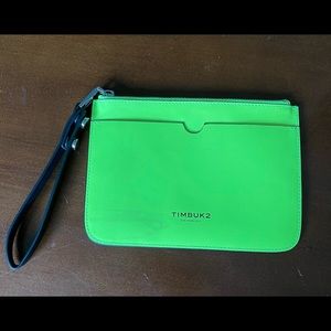 Timbuk2 Leather Wristlet in Neon Yellow